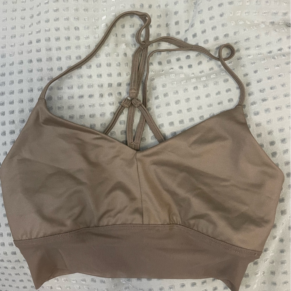 ALO Yoga Tan Sports Bra, size XS